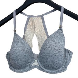 Soma Embraceable Heathered Lace Racerback Bra 36C